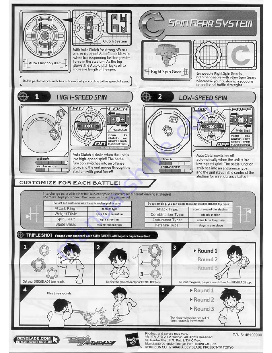 Beyblade DRIGER F Instructions Download Page 2