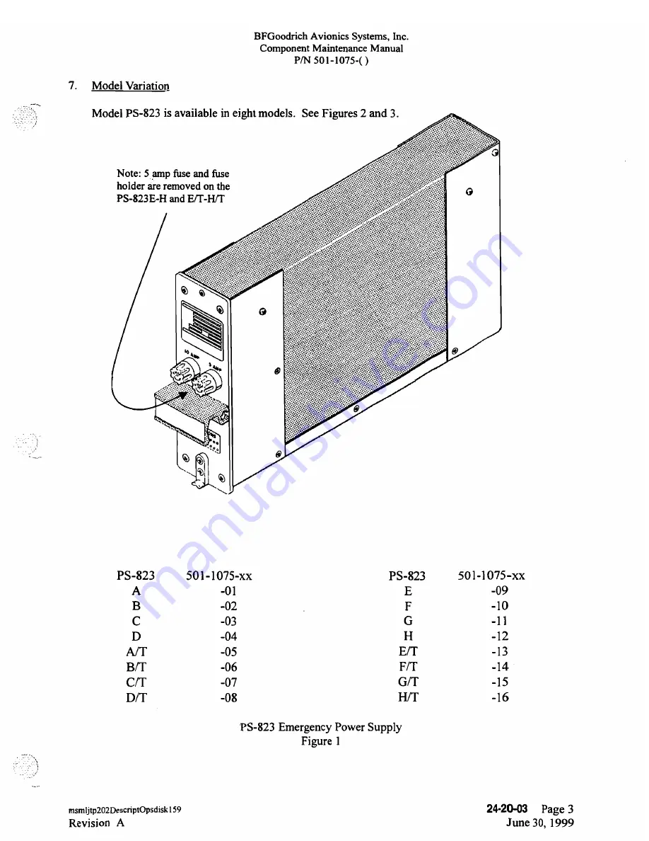 BFGoodrich PS-823 Maintenance Manual Download Page 15