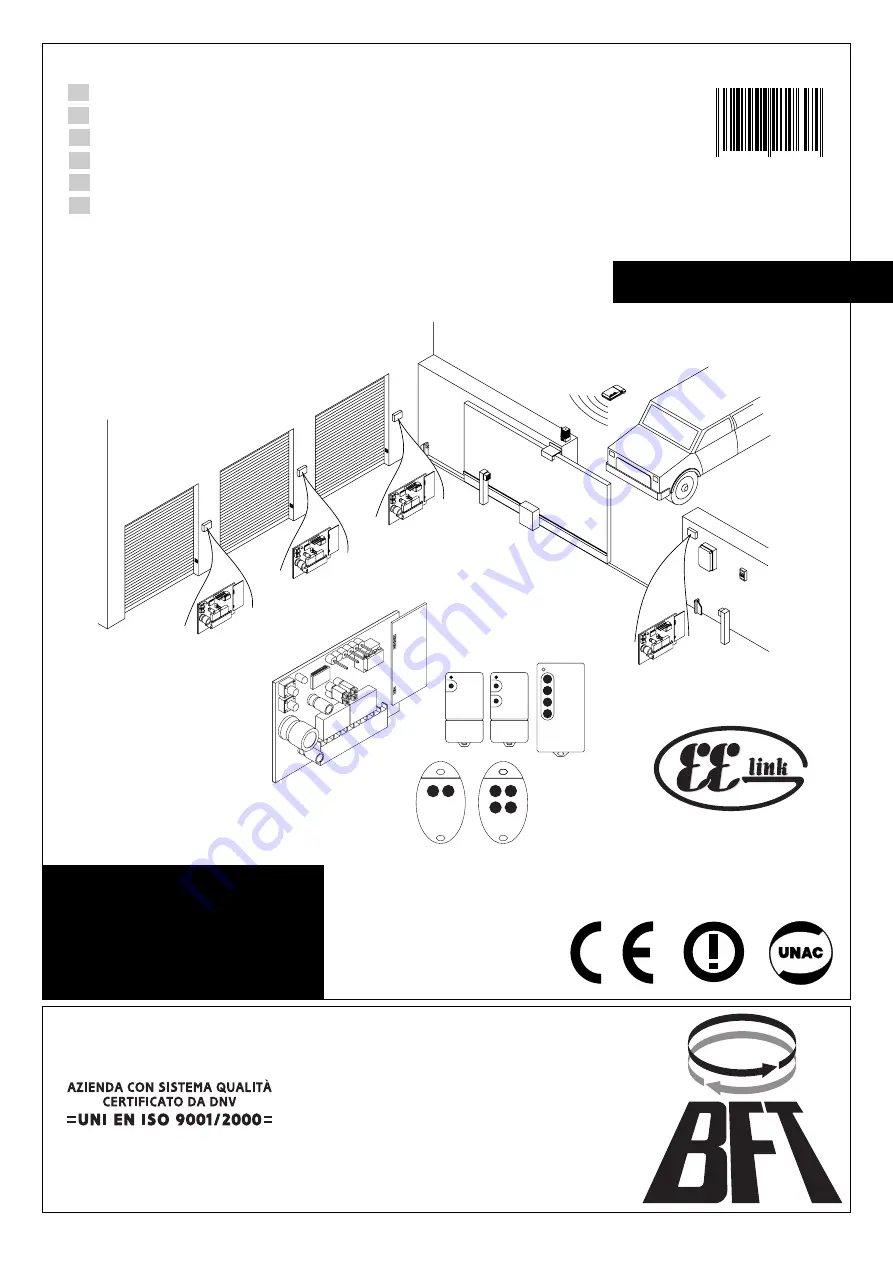 BFT CLONIX Series Programming Manual Download Page 1