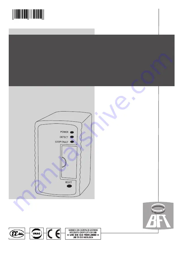 BFT RME 1 Скачать руководство пользователя страница 1