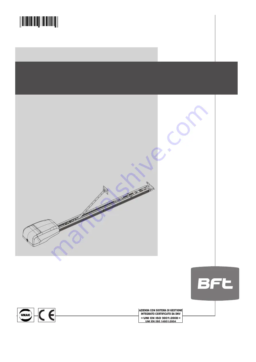 BFT TIZIANO B GDA 260 S01 Скачать руководство пользователя страница 1