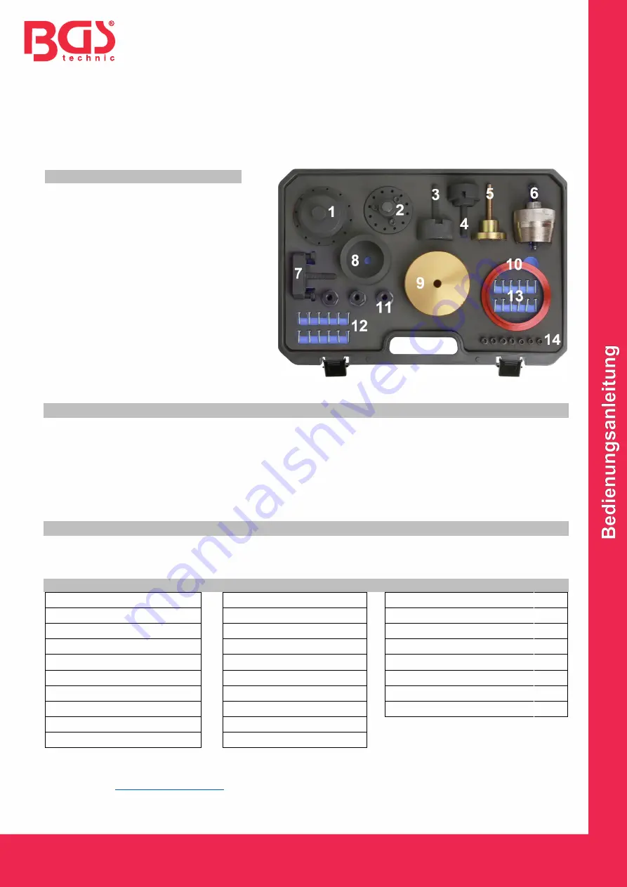 BGS technic 62656 Instruction Manual Download Page 1