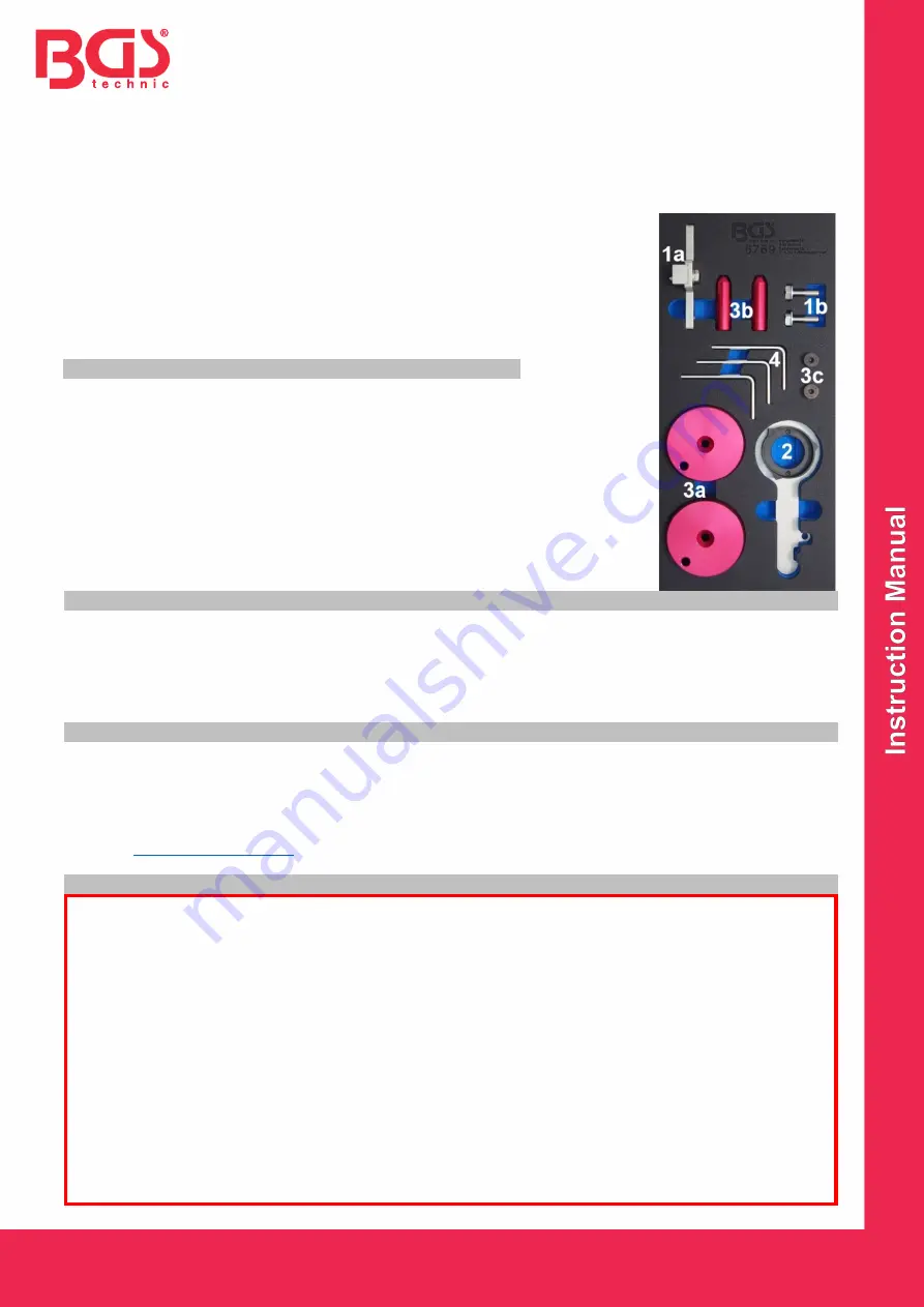 BGS technic 6769 Instruction Manual Download Page 3