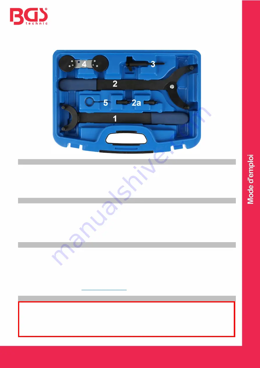 BGS technic 8261 Instruction Manual Download Page 7