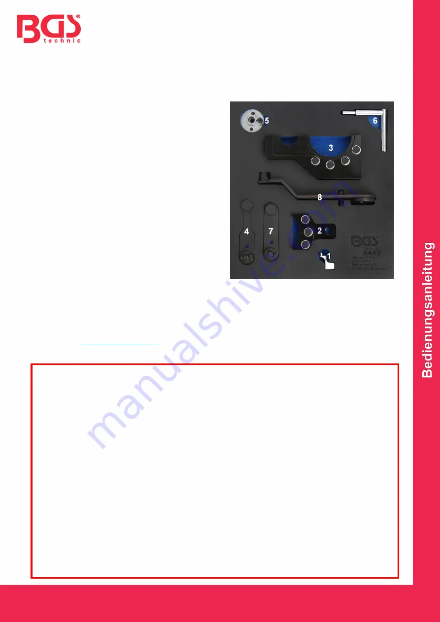 BGS technic 8443 Quick Start Manual Download Page 1