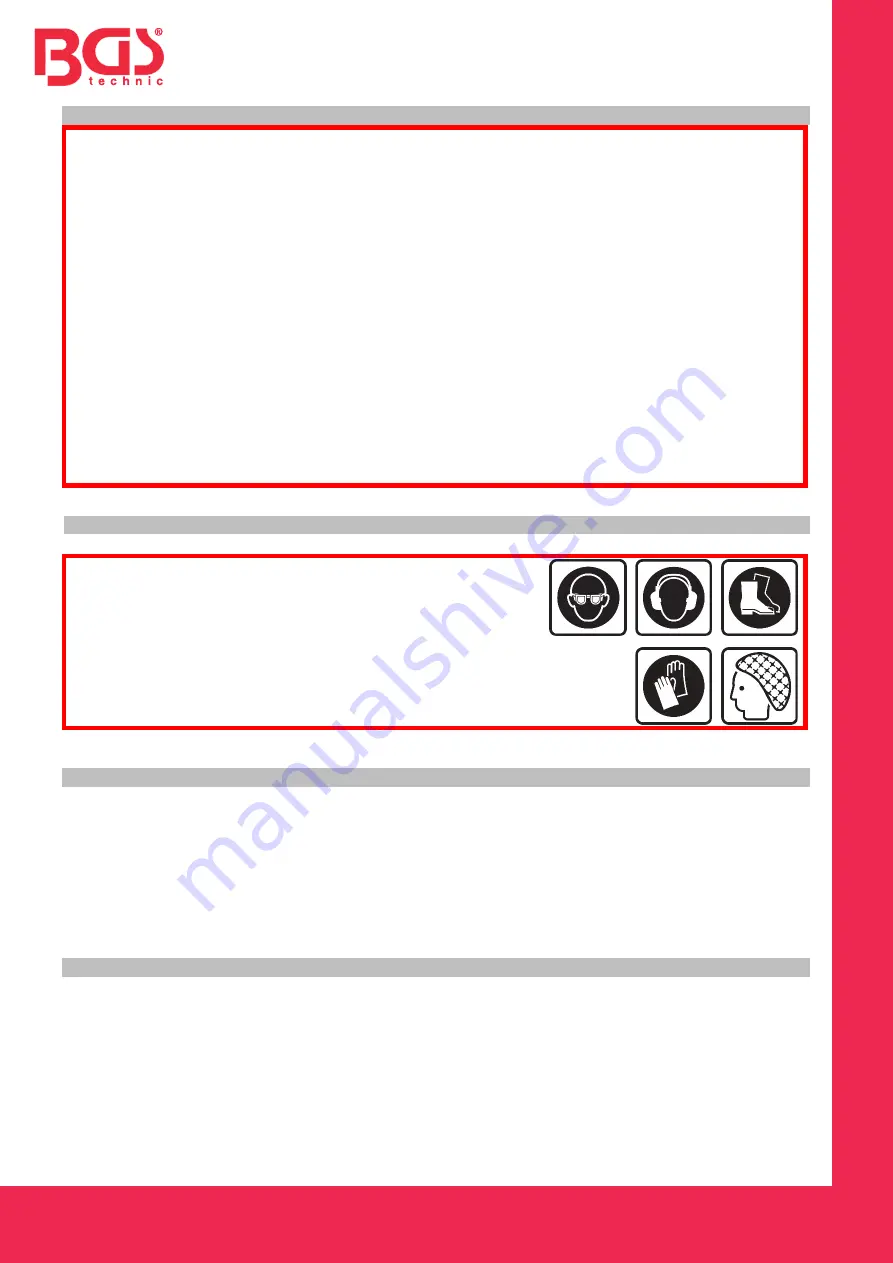 BGS technic BGS 3287 Instruction Manual Download Page 17