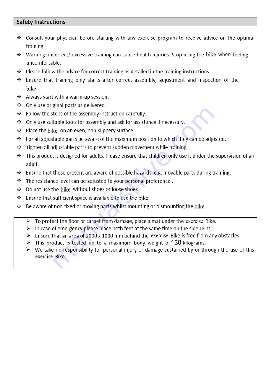 BH FITNESS BS1299 User Manual Download Page 3