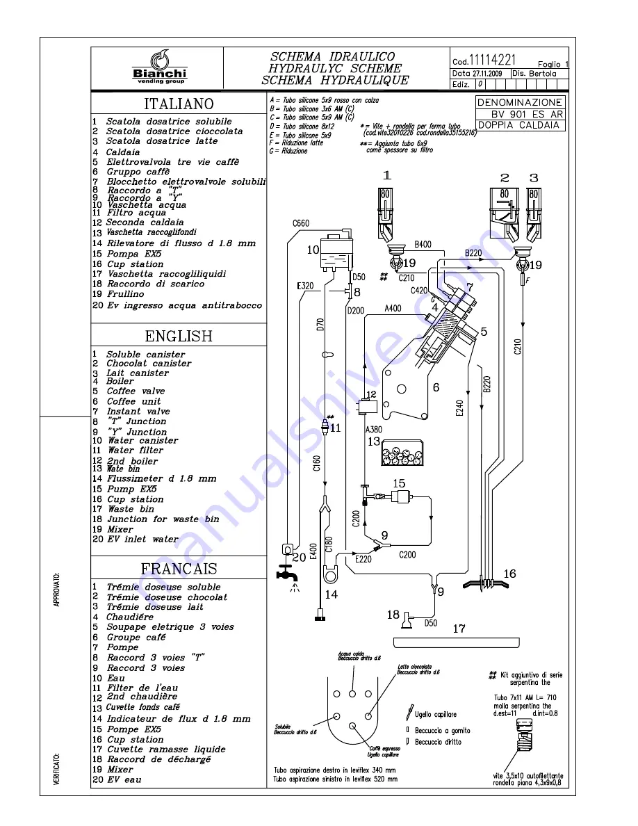 BIANCHI VENDING BVM 901 LEISA Скачать руководство пользователя страница 47