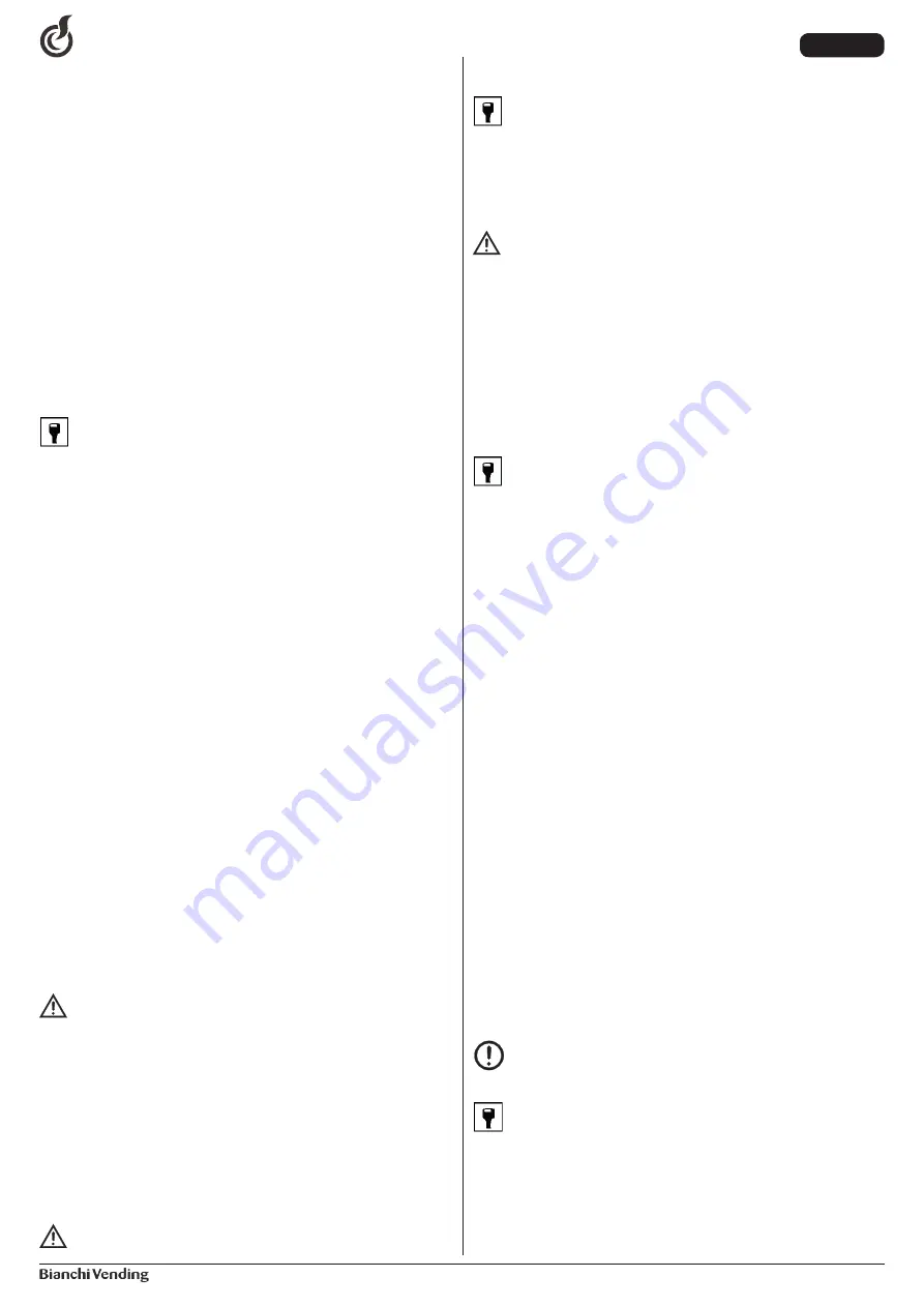 BIANCHI VENDING GAIA BV303 Скачать руководство пользователя страница 14