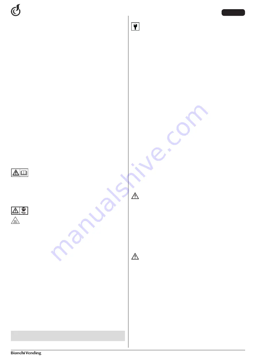 BIANCHI VENDING GAIA STYLE Use And Maintenance Manual Download Page 23