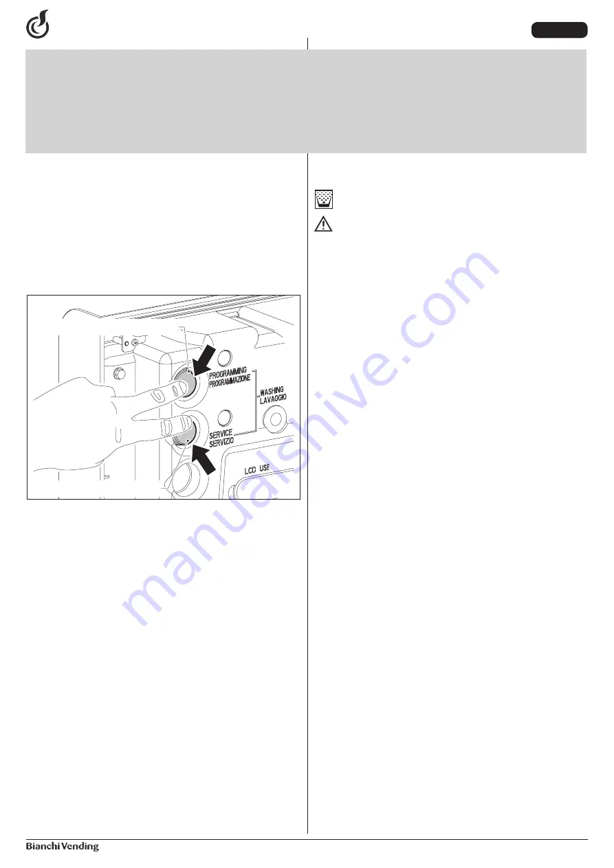 BIANCHI VENDING GAIA STYLE Use And Maintenance Manual Download Page 26