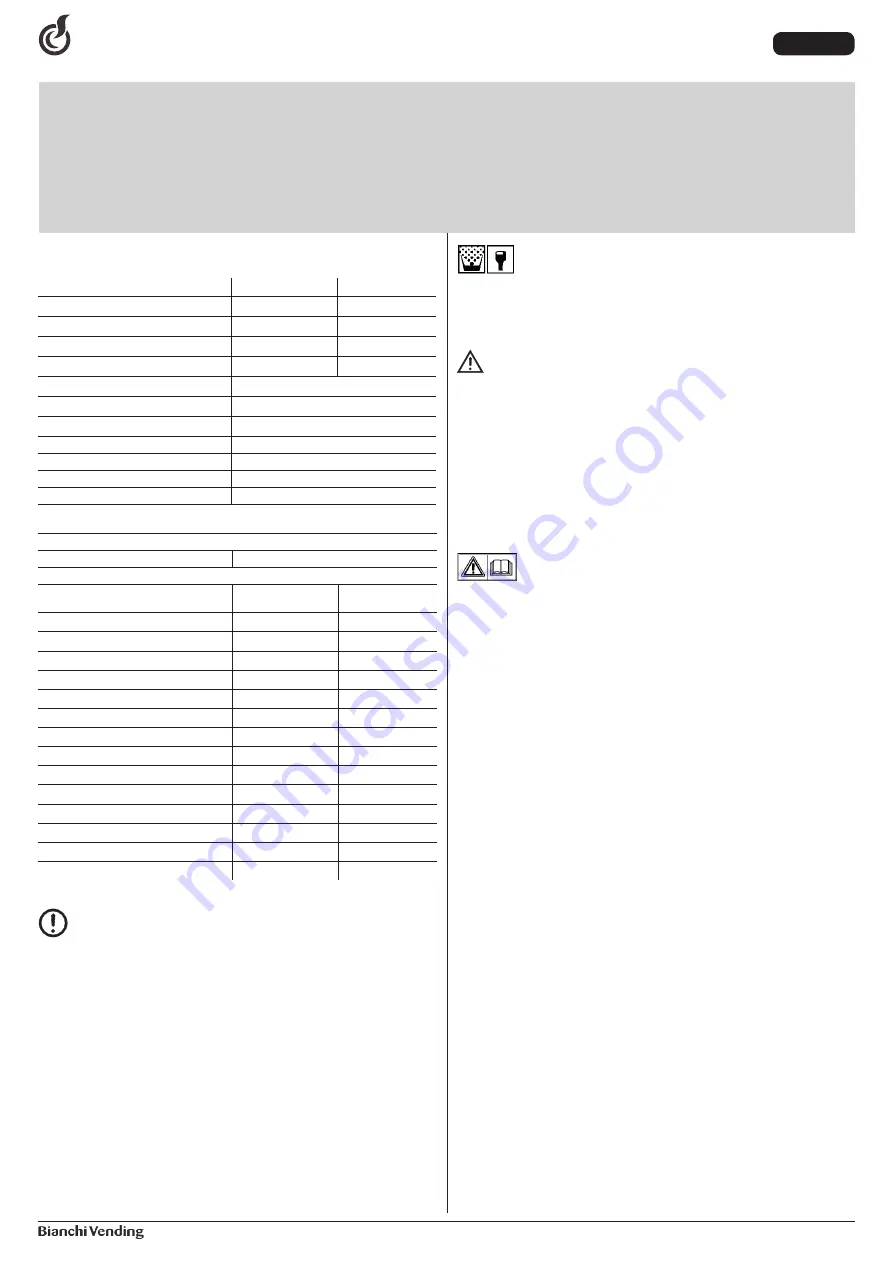 BIANCHI VENDING LEI400 Use And Maintenance Manual Download Page 62