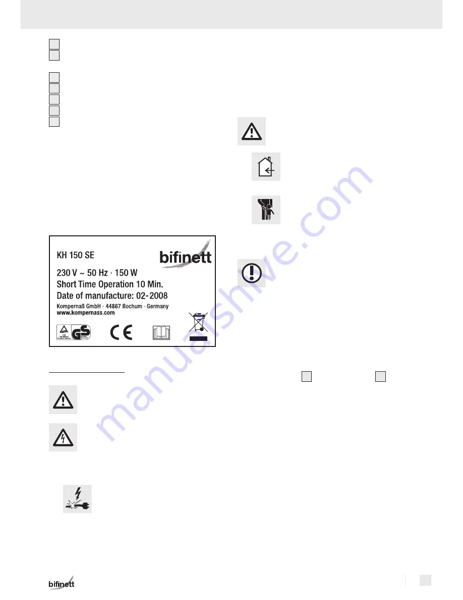 Bifinett Food Slicer KH 150 Operation And Safety Notes Download Page 13