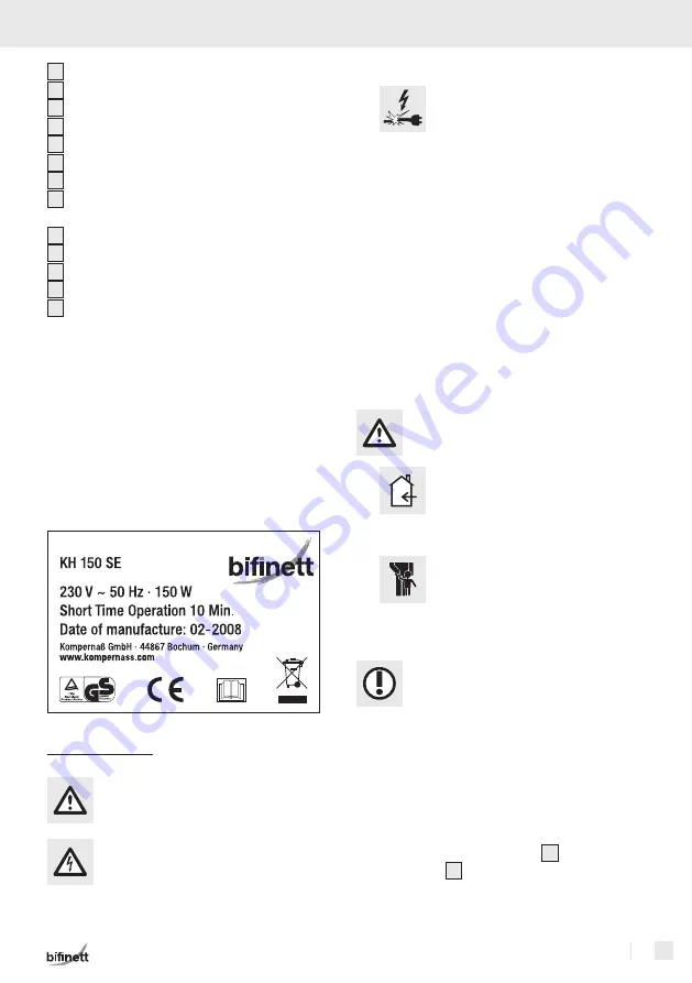 Bifinett KH 150 SE Скачать руководство пользователя страница 13
