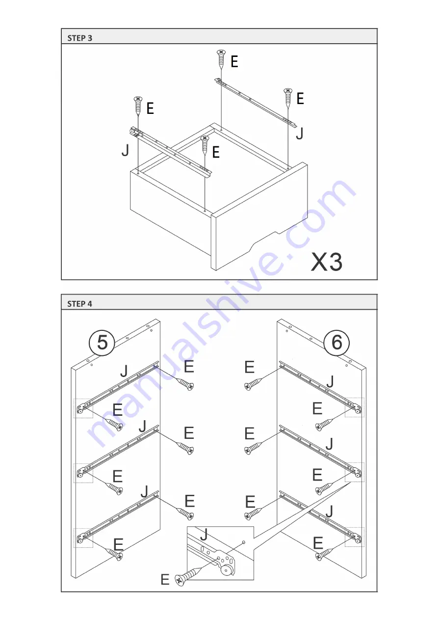 BIG FURNITURE WAREHOUSE BODEN SID3DWOAK Скачать руководство пользователя страница 7