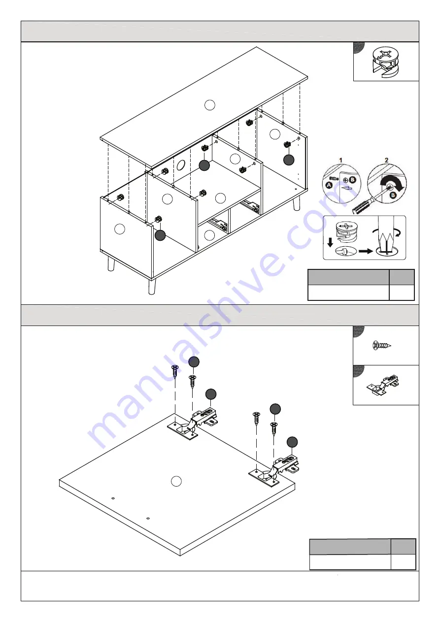 BIG FURNITURE WAREHOUSE DELTA G-DLTLTVWGR Assembly Instructions Manual Download Page 9