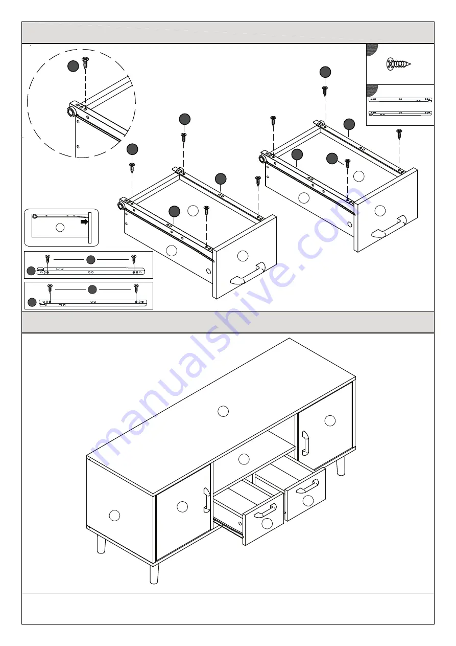 BIG FURNITURE WAREHOUSE DELTA G-DLTLTVWGR Assembly Instructions Manual Download Page 12