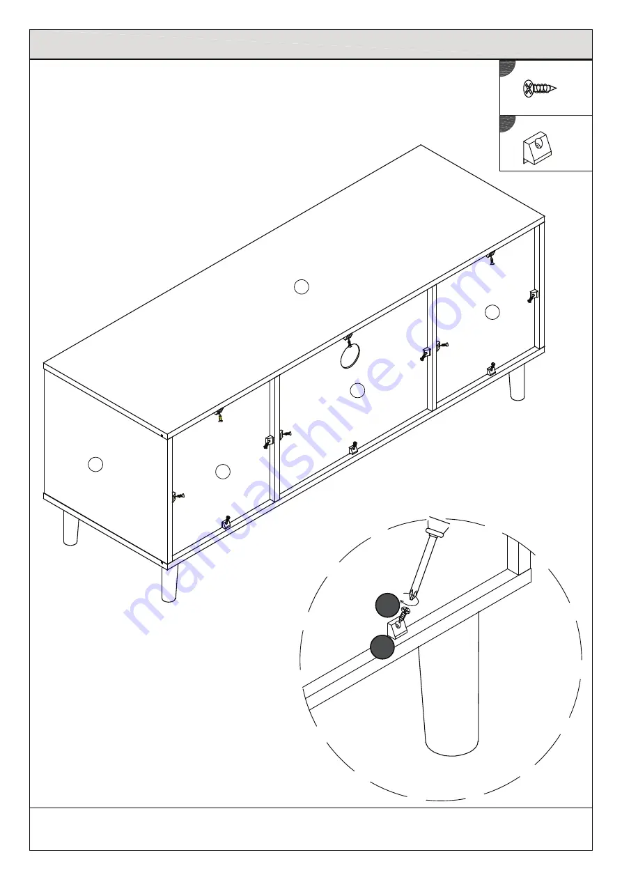 BIG FURNITURE WAREHOUSE DELTA G-DLTLTVWGR Assembly Instructions Manual Download Page 13