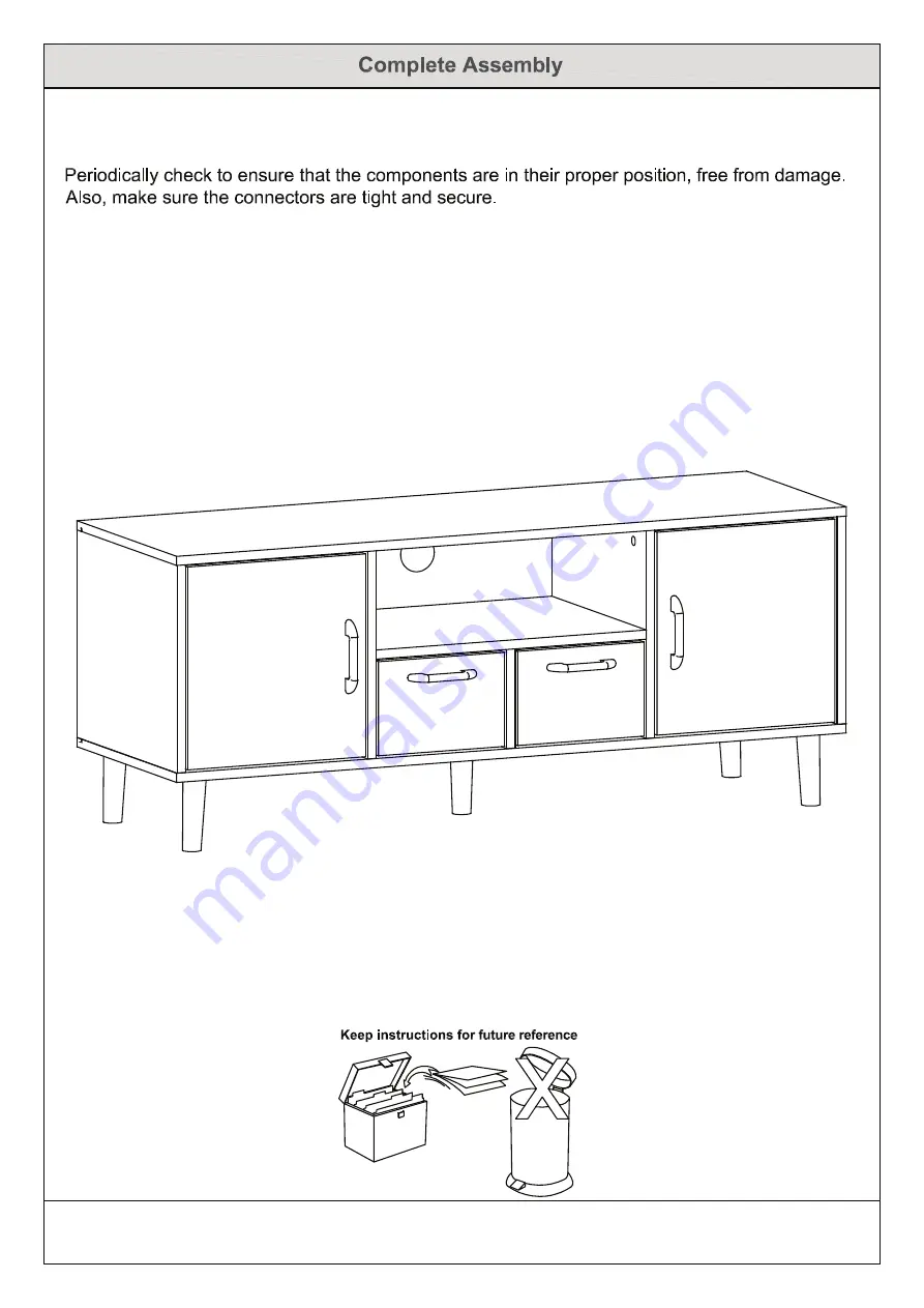 BIG FURNITURE WAREHOUSE DELTA G-DLTLTVWGR Assembly Instructions Manual Download Page 14