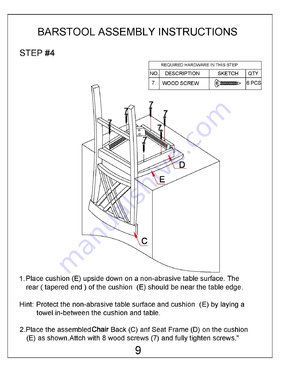 Big Lots 810282761 Assembly Instructions Manual Download Page 9