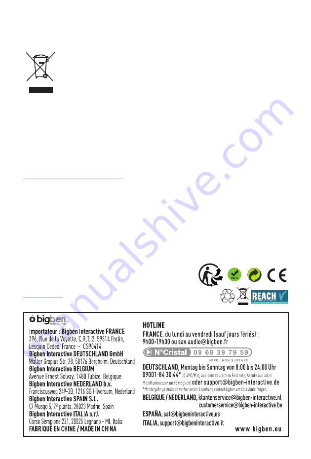 Bigben TW10 Operating Instructions Manual Download Page 36