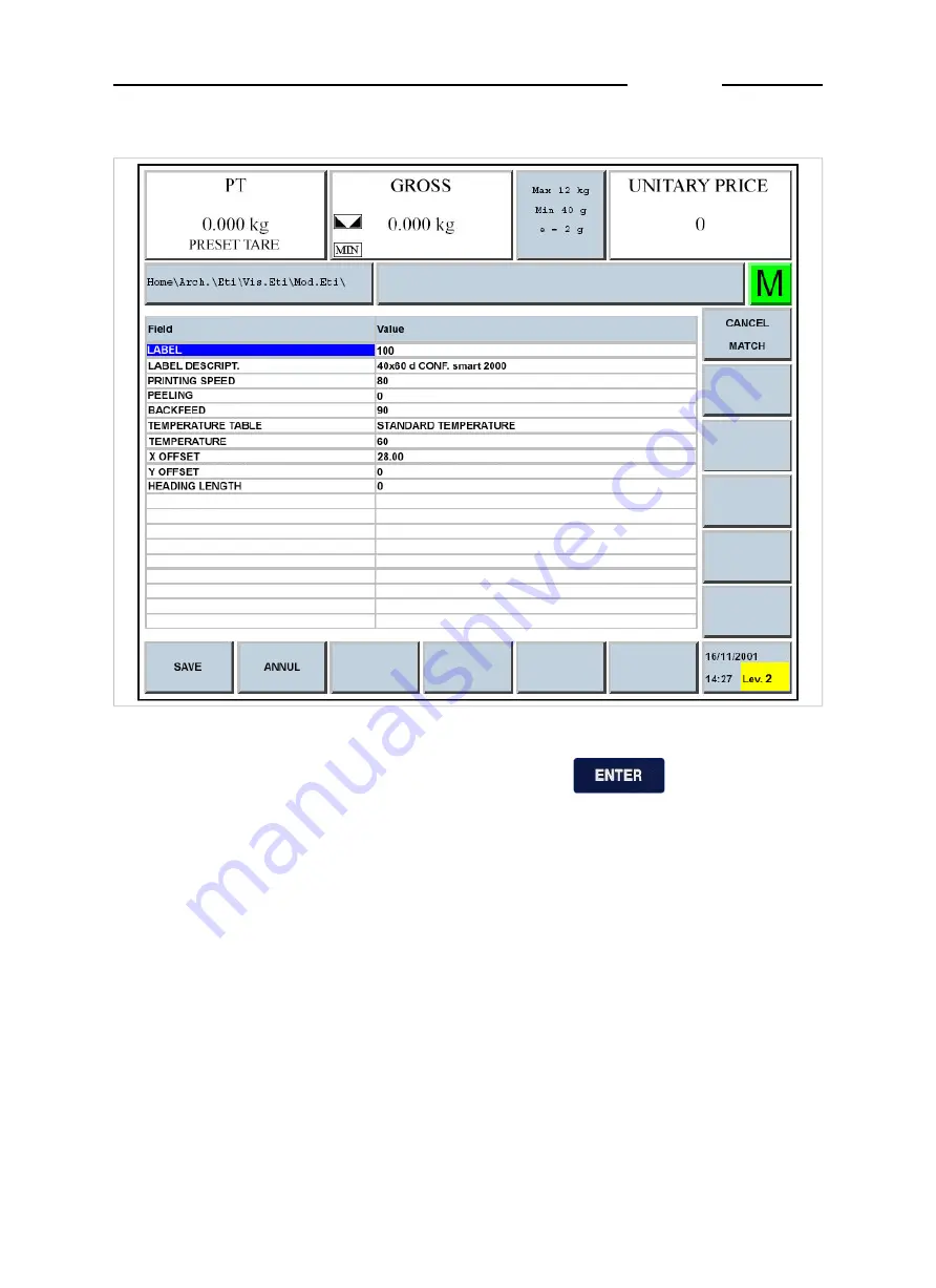 Bilanciai VENUS User Manual Download Page 78