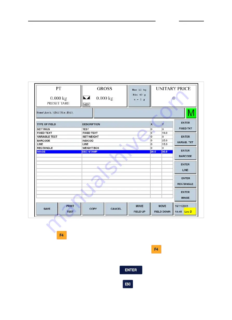 Bilanciai VENUS User Manual Download Page 109