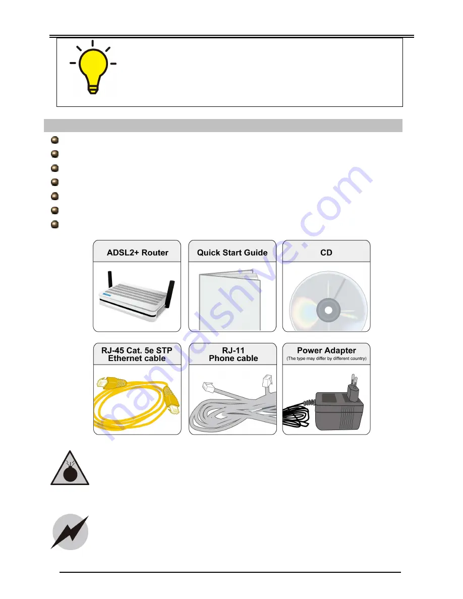 Billion 7800VDP(O)X Quick Start Manual Download Page 2