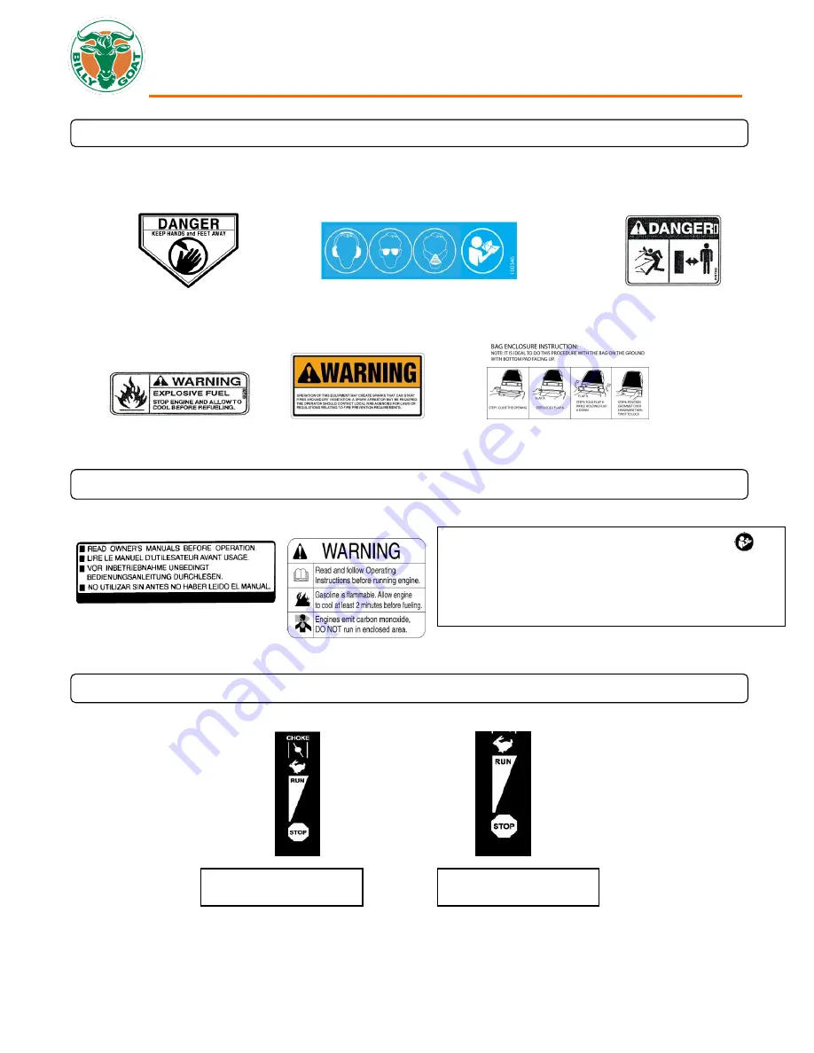 Billy Goat KV VACUUM KV600 Owner'S Manual Download Page 4