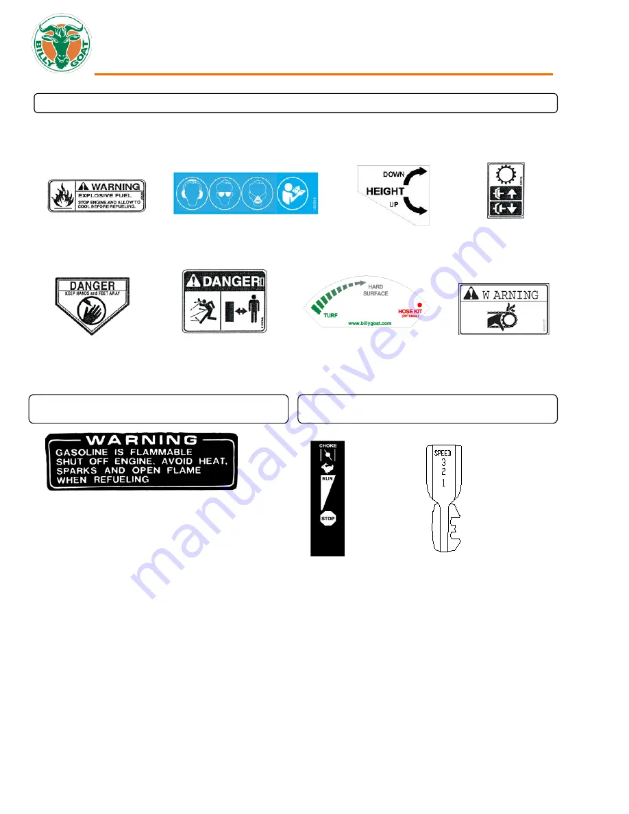 Billy Goat MV601SPE Owner'S Manual Download Page 4