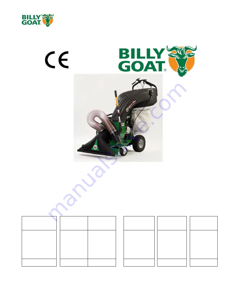 Billy Goat QV550 Скачать руководство пользователя страница 50