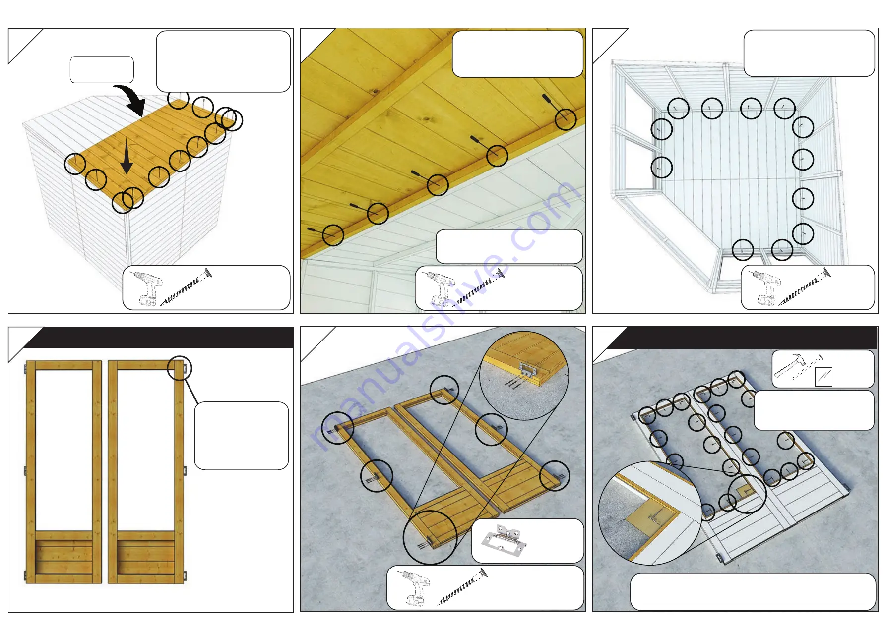 Billyoh 7ft Expert T & G Corner Summerhouse INS-0088 Building Instructions Download Page 8