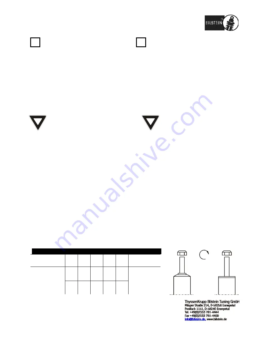 Bilstein E4-WM5-Y217A00 Mounting Instruction Download Page 3