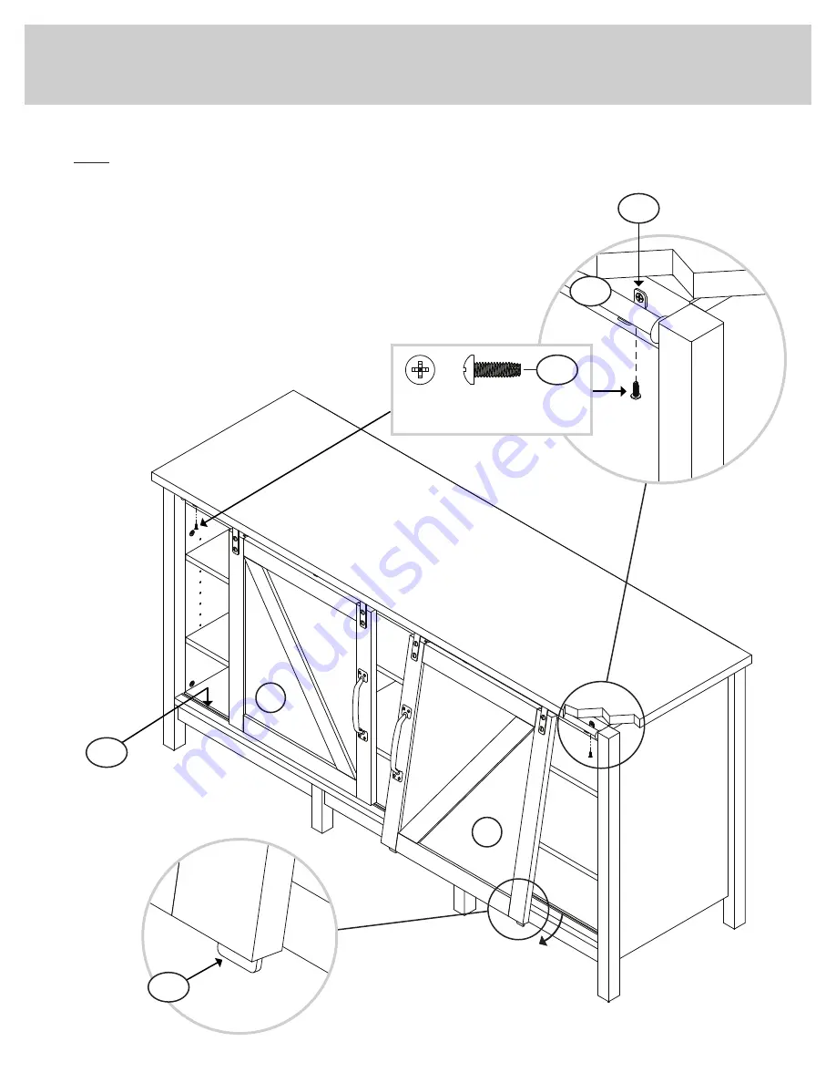 Bilt Entertainment Credenza 421192 Manual Download Page 33