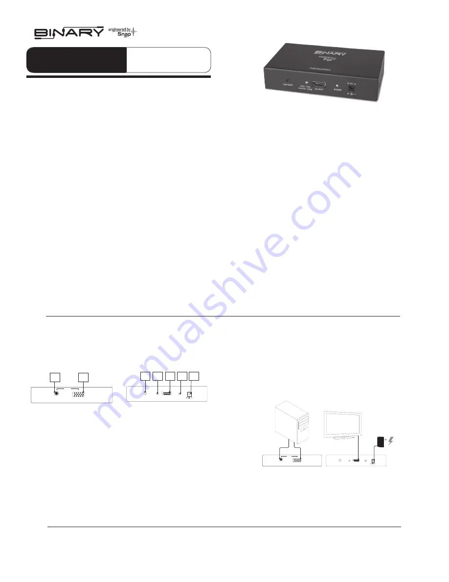 Binary B-220-VGALRTOHD-S Скачать руководство пользователя страница 1