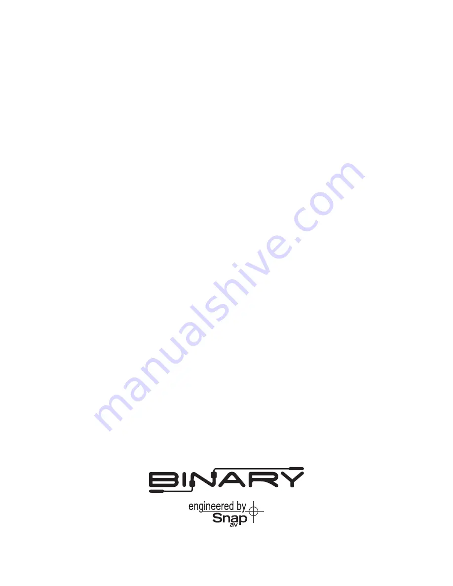 Binary B-320-HDMATRIX-RCV-W Owner'S Manual Download Page 14