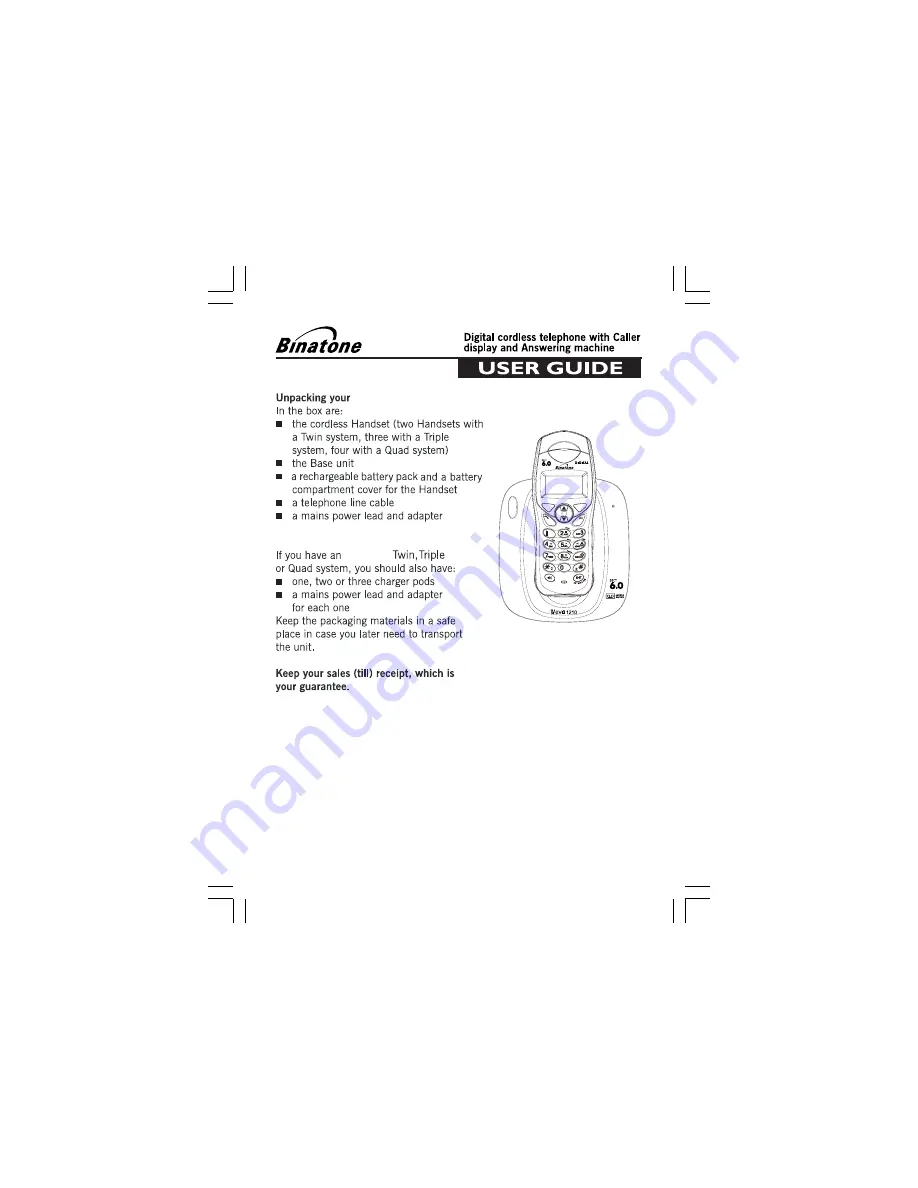 Binatone Veva 1210 User Manual Download Page 8