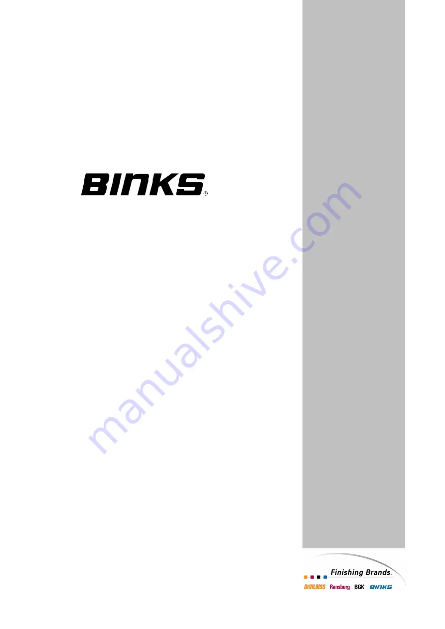 Binks 104009 Instruction Manual Download Page 1