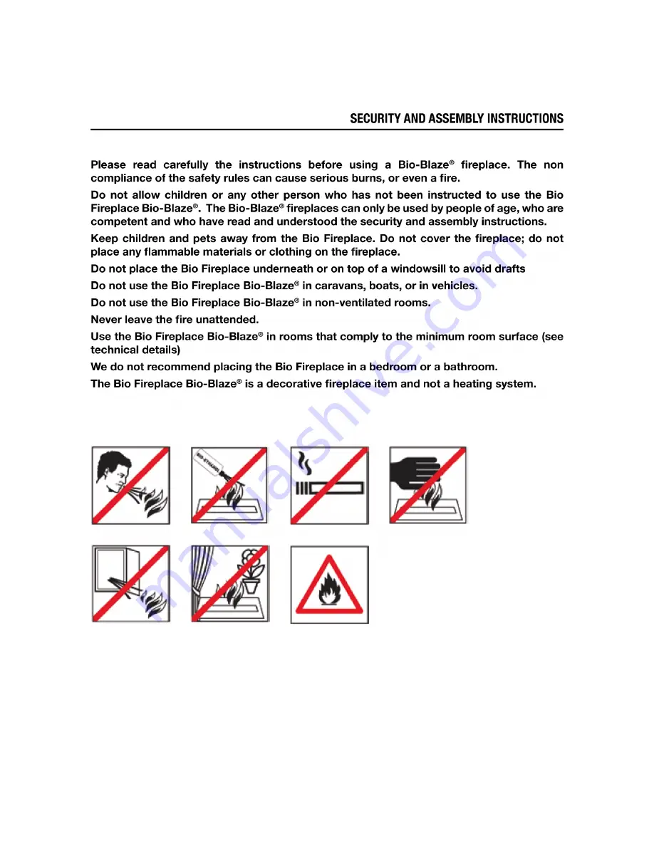 Bio-Blaze 0099461539648 Safety And Assembly Instructions Manual Download Page 2