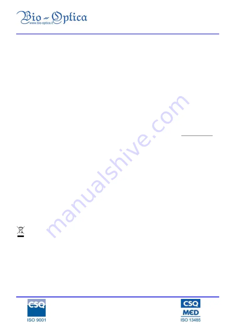 Bio-Optica 40-200-100 Manual Download Page 14