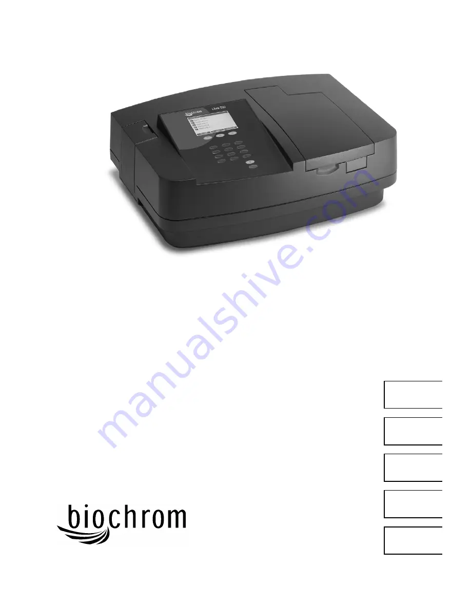 biochrom Libra S21 User Manual Download Page 1