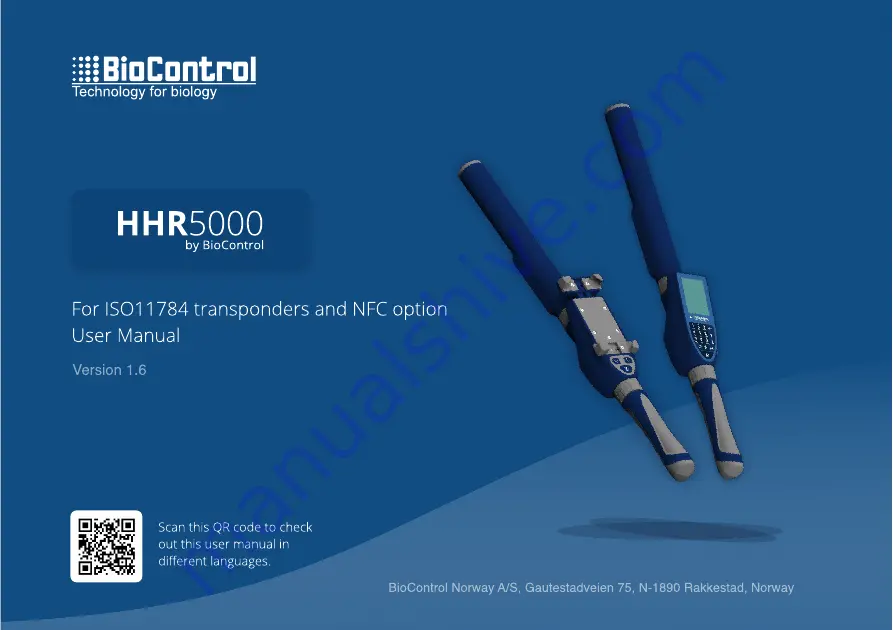 Biocontrol HHR5000 User Manual Download Page 1