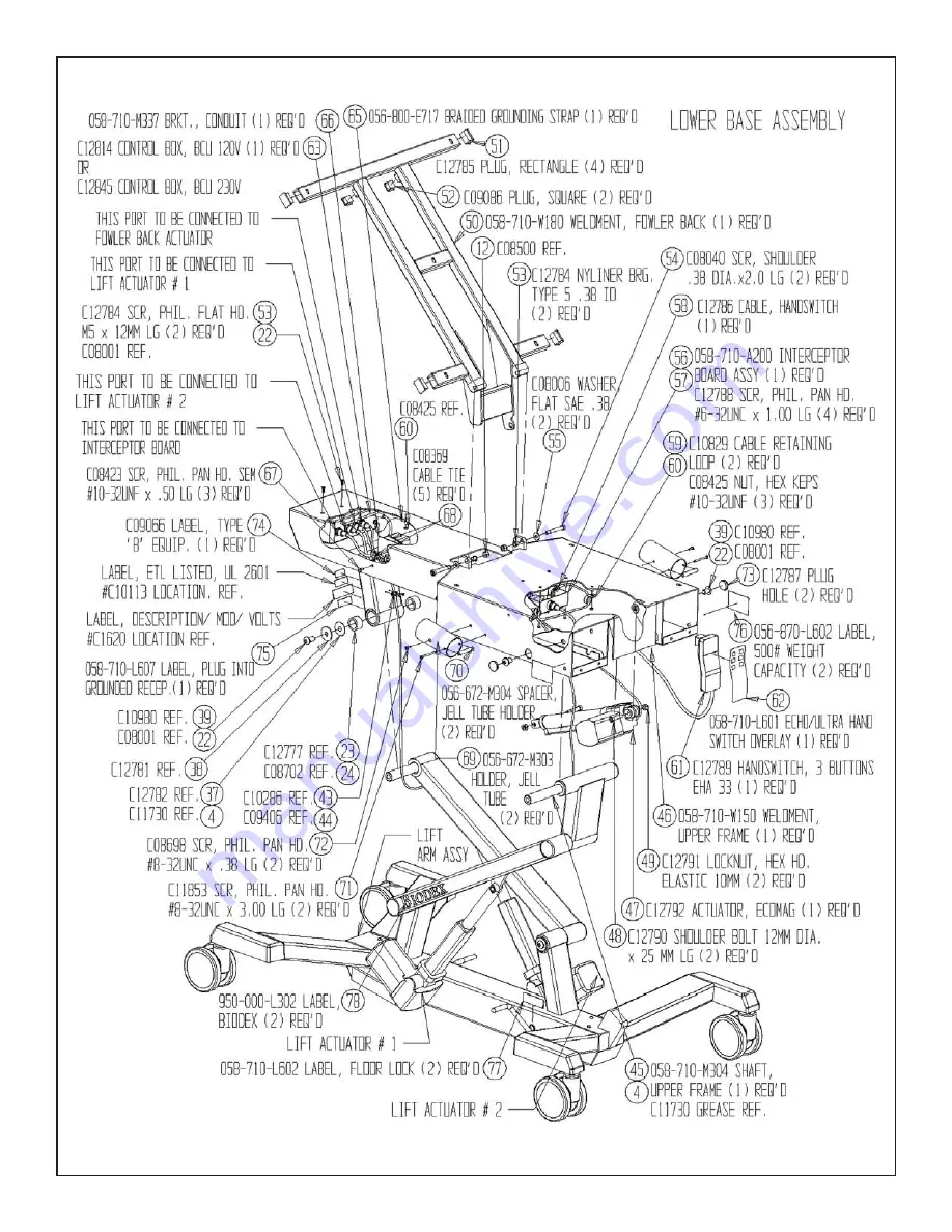 biodex 058-720 Installation & Operation Manual Download Page 16