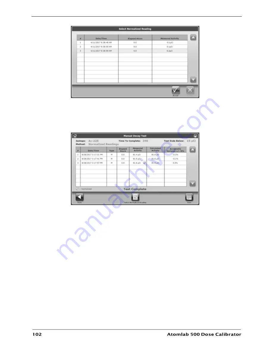 biodex ATOMLAB 500 Operation And Service Manual Download Page 102