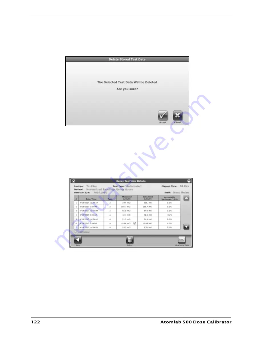 biodex ATOMLAB 500 Operation And Service Manual Download Page 122