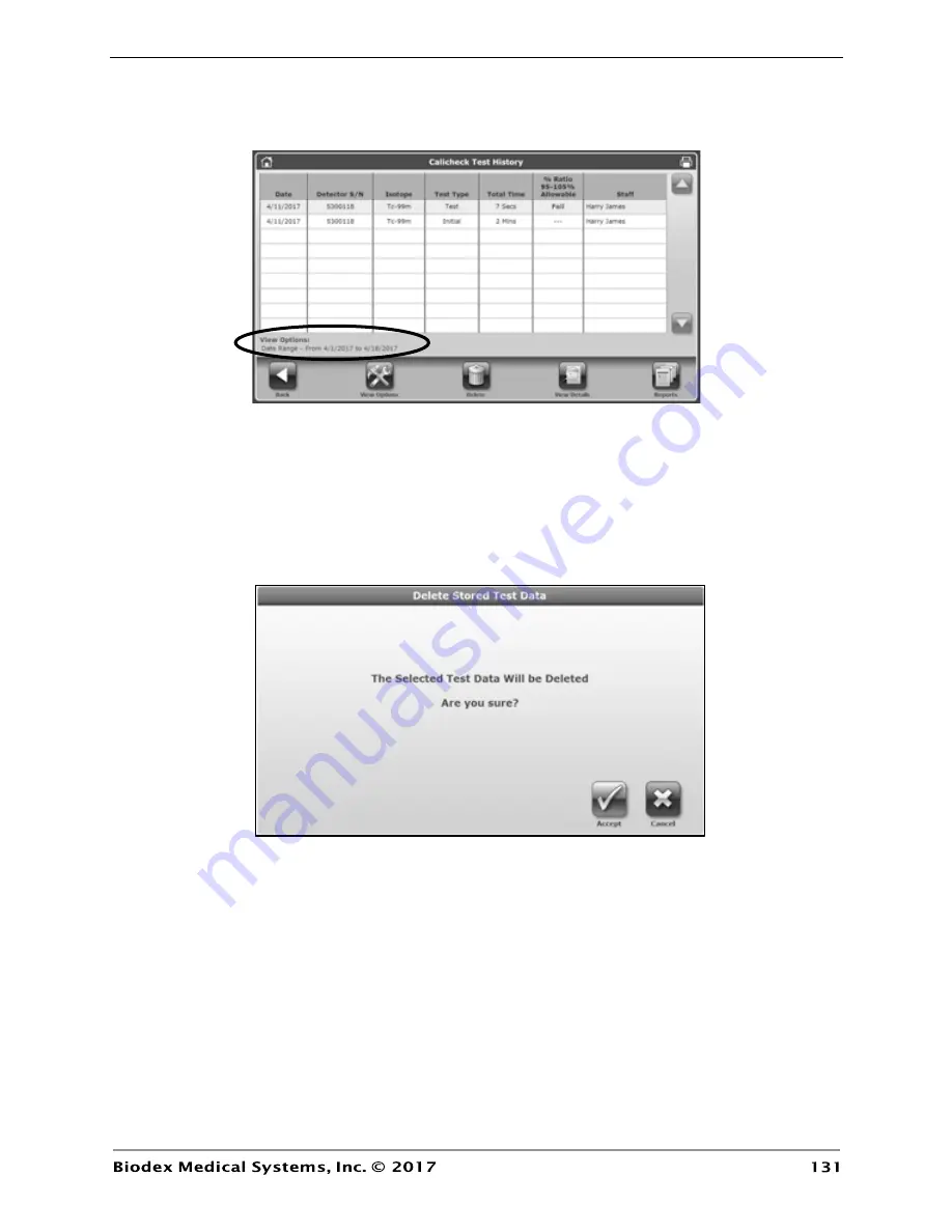 biodex ATOMLAB 500 Operation And Service Manual Download Page 131