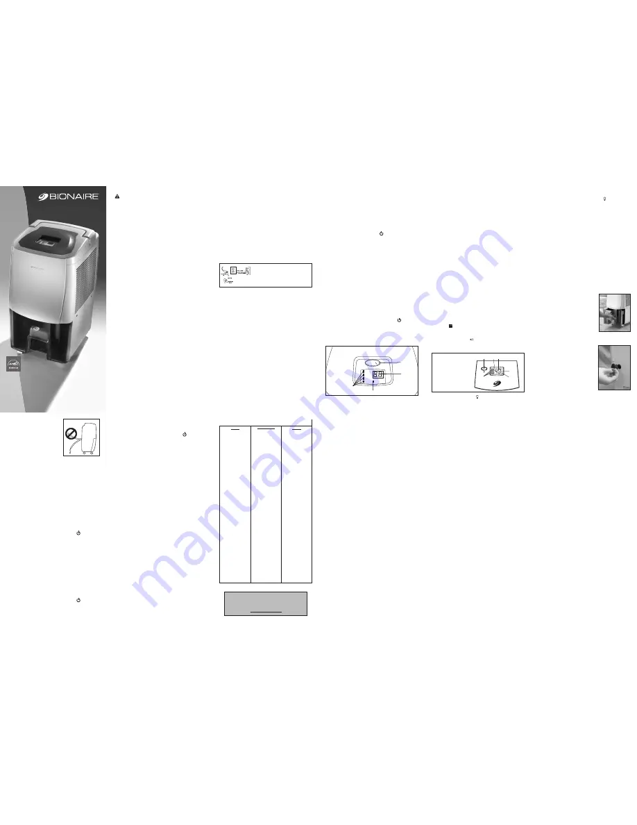 Bionaire QuieTech BDQ25 Instruction Manual Download Page 1