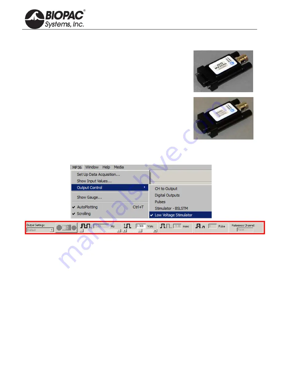 BIOPAC Systems BSLSTMA Скачать руководство пользователя страница 8