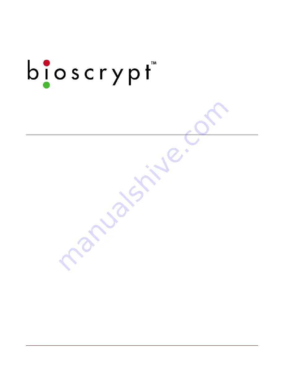 bioscrypt VENC Installation Manual Download Page 1