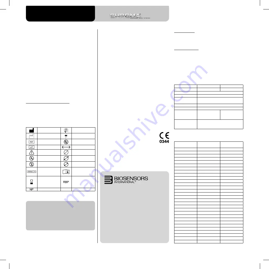 BIOSENSORS BCR-2209 Instructions For Use Manual Download Page 72